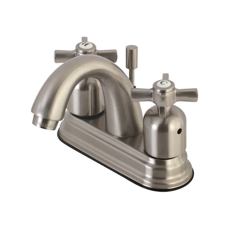 Kingston Brass KB8618ZX 4" Centerset Bathroom Faucet, Brushed Nickel KB8618ZX